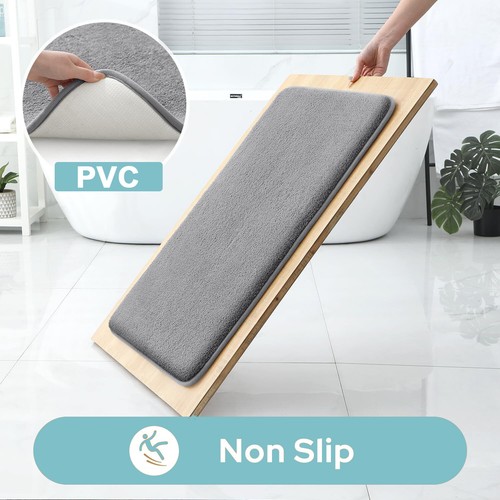 Soft Rug Absorbent Memory Foam Bath Mat Non-slip Bathroom Floor Shower Carpet - Picture 7 of 15