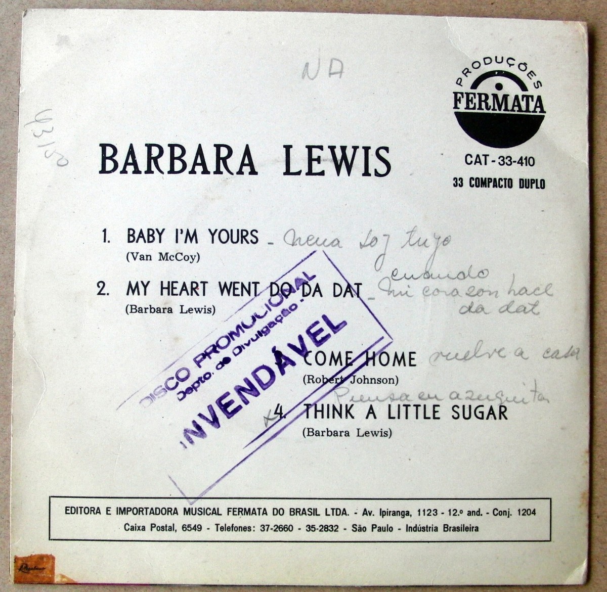 BARBARA LEWIS Baby I'm Yours 1965 TOP Rare UNIQUE Promo