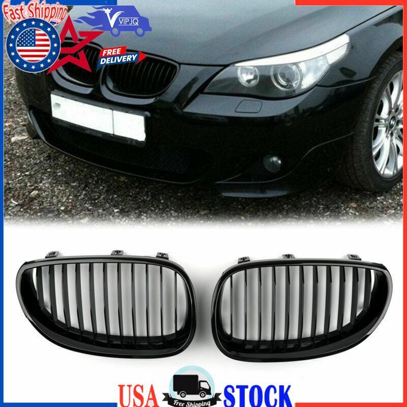 Front Replacement Gloss Black Kidney Grille For BMW E60 E61 5 Series 03-2010
