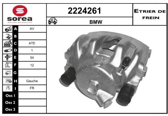 Étrier de frein avant BMW Z3 1.9 I et Série 3 318 TDS Compact E36