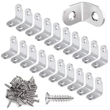 Right Angle Brackets 20x20x16mm Stainless Steel Corner Braces L Shaped Metal ...