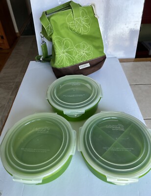 Lock&Lock Tote Bag with Three 8 x3  Containers