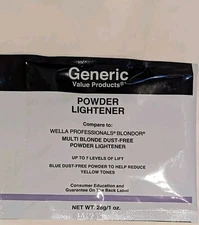 (12) Powder Lightener Packette Multi Blonde Dust-Free Powder Lightener Free Ship