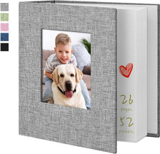 Photo Album 4x6 52 Pockets Photo Albums with Linen Cover Picture Albums for Fami