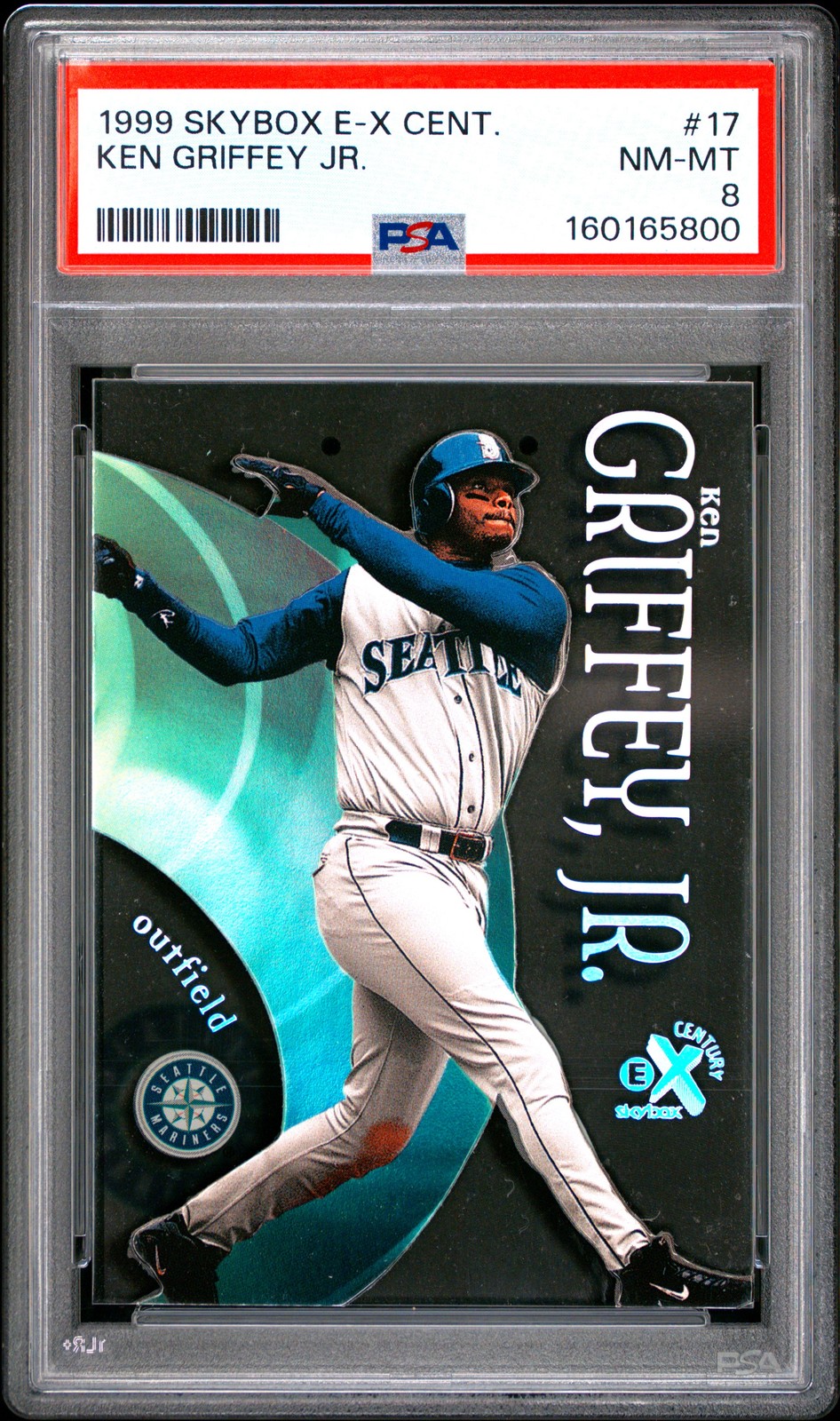 1999 SKYBOX E-X CENTURY #17 KEN GRIFFEY JR. PSA 8