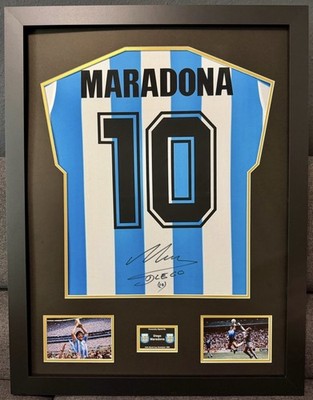Diego Maradona signiertes Argentinien 1986 Trikot / WM EM / FIFA / Icons.com / 