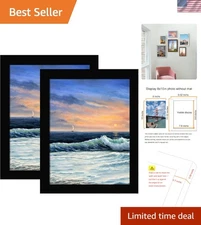 Lightweight Black 8x10 Picture Frames - Versatile Display & Water Resistant