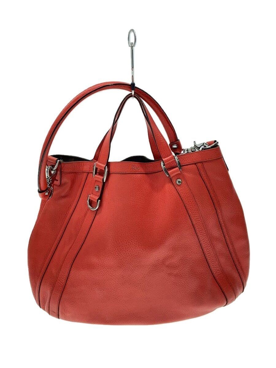 GUCCI red leather shoulder bag pre-owned vintage