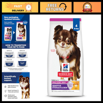 Sensitive Stomach & Skin Small Breed Dry Dog Food, Chicken, 4 lb - Healthy Nutri