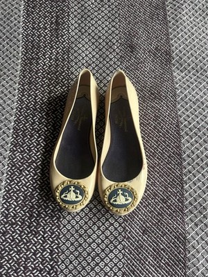 Vivienne Westwood Melissa Jelly Flats Beige Colour Orb Logo Women Shoes Size US6