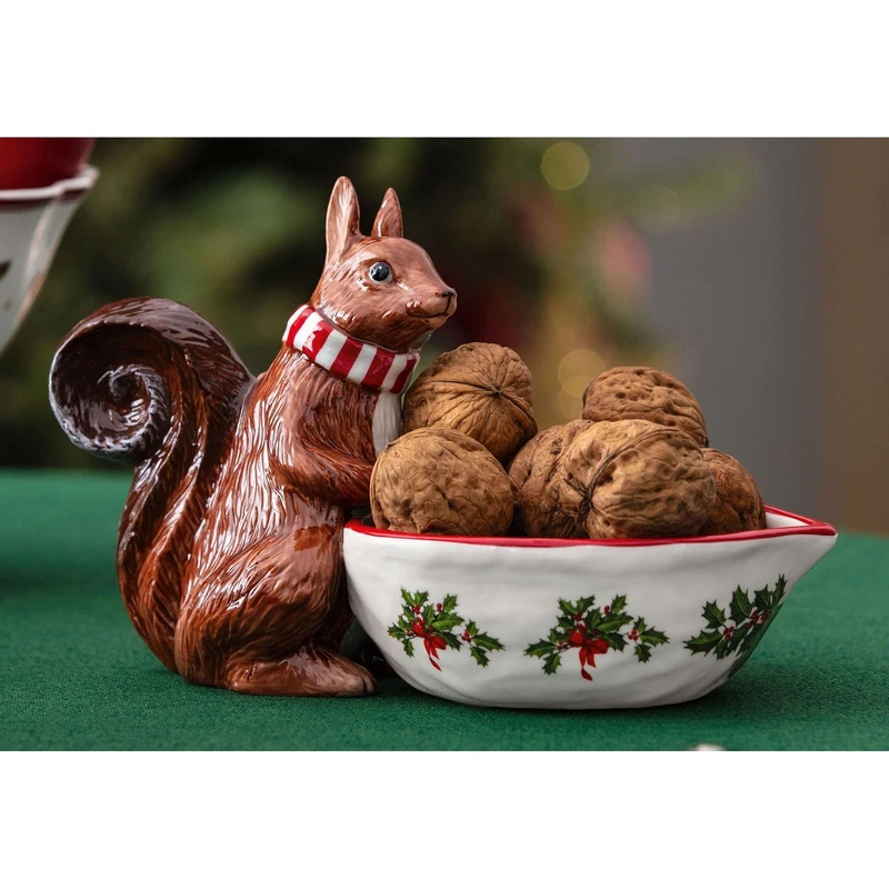 Ciotola Scoiattolo Natale Agrifoglio Villeroy & Boch Toy's Fantasy Porcellana, fotografia 5 di 9