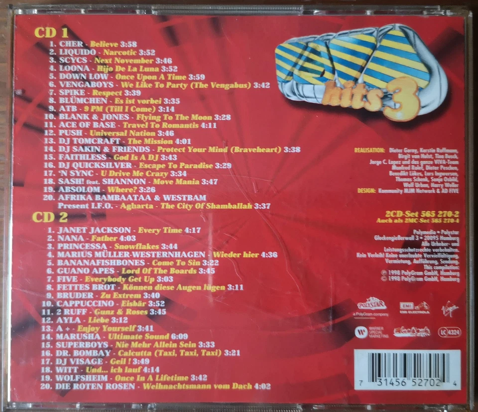 Viva Hits Vol. 3, von Various, Doppel CD, Sampler - Bild 2 von 2