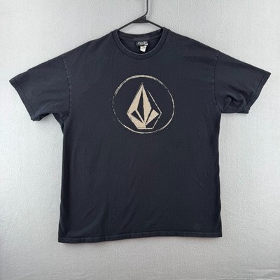 Volcom Shirt Mens XL Black Short Sleeve Tee Cotton Surf Skate Vintage Y2K