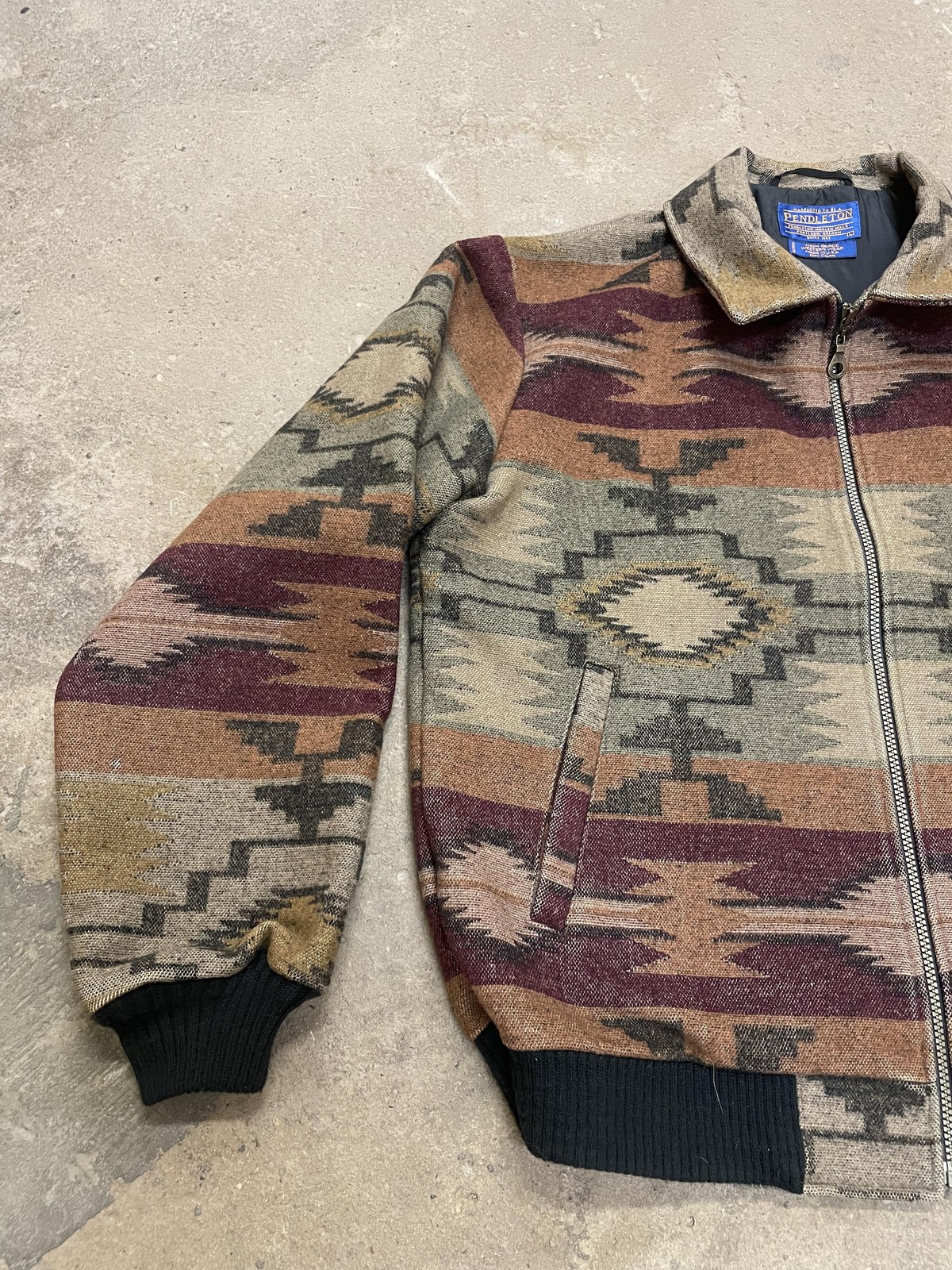 Pendleton Jacket Mens Large Multicolor Wool South… - image 2