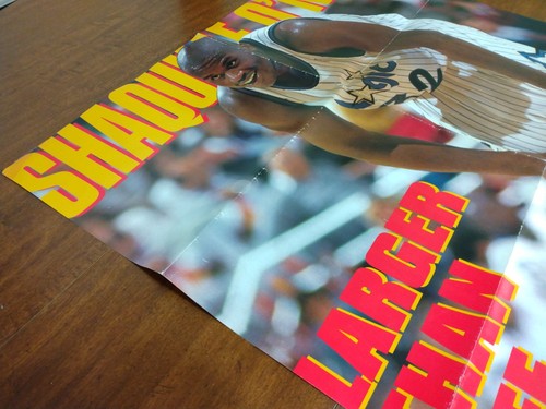 Vtg 1995 Shaquille O'Neal Larger Than Life NBA Documentary Movie Poster 39x27 - Picture 10 of 15