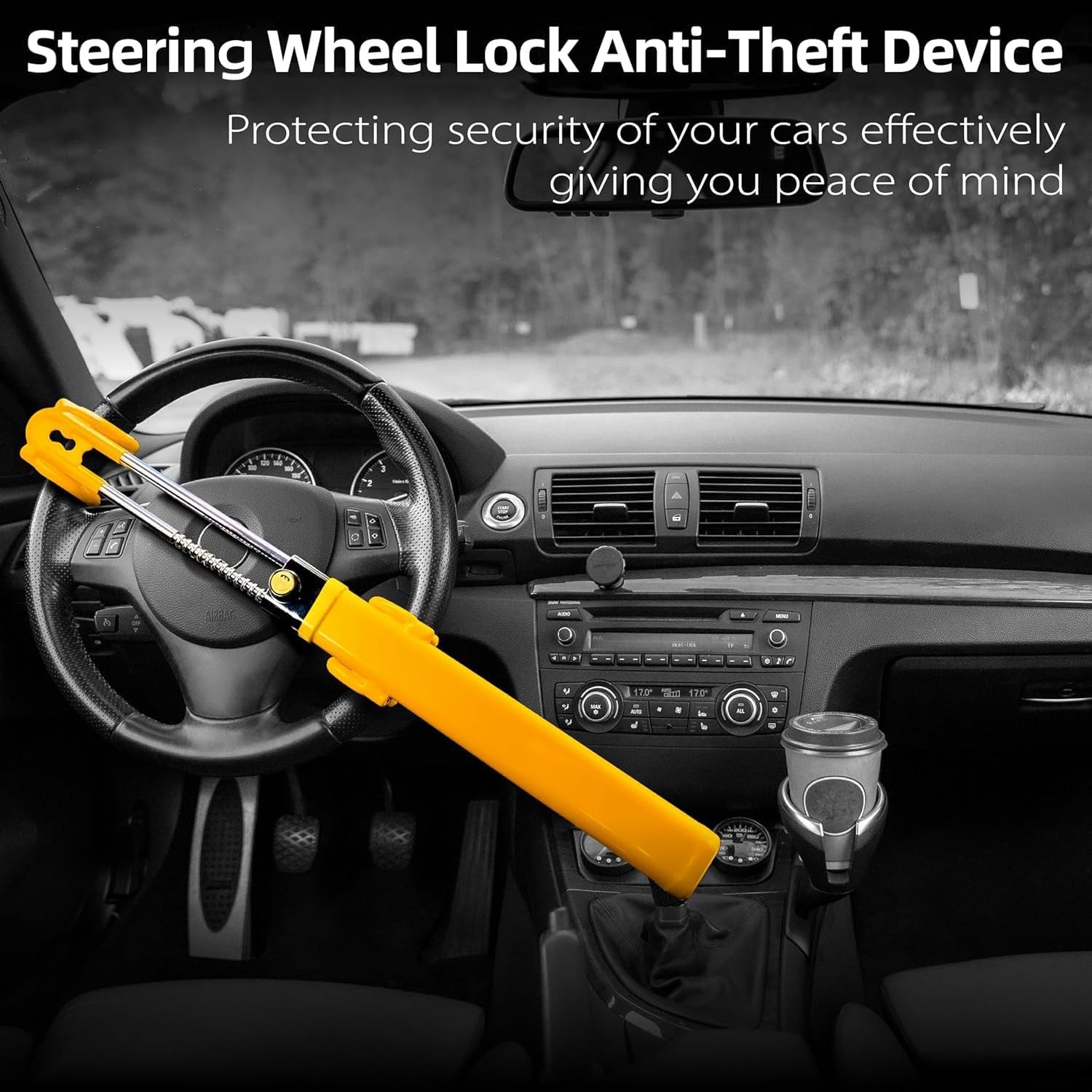 Heavy Duty Car Steering Wheel Lock Anti-Theft Security Device Universal
