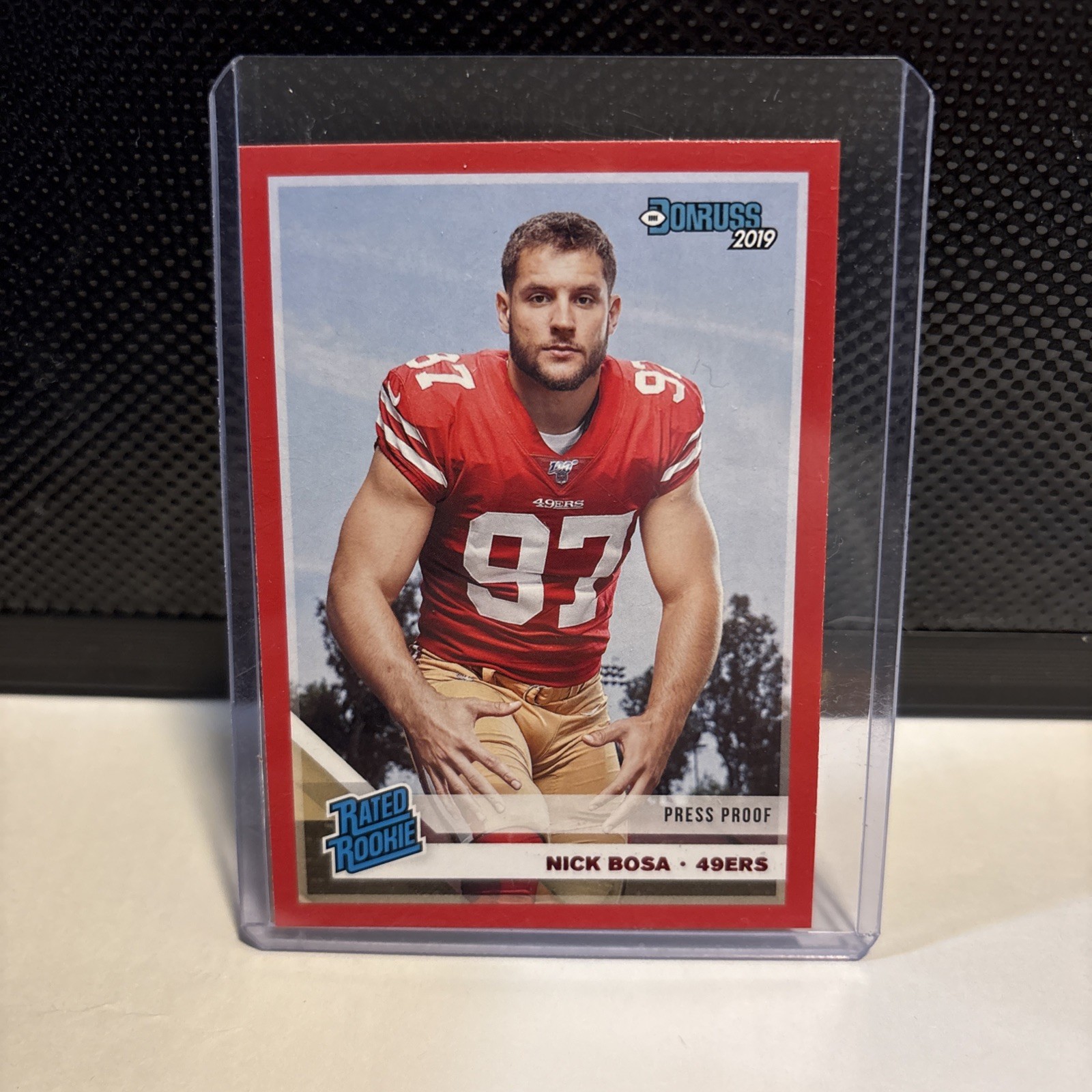 2019 Panini Donruss - Rated Rookie Nick Bosa #318 Press Proof Red (RC)