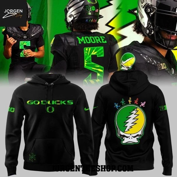HOT!! Oregon Ducks 60 Years Of Grateful Dead Celebrating 2025 Hoodie 3D