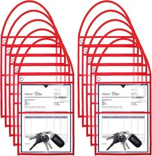 30 Pack Shop Ticket Holders 9 X 12 Inch Work Order Plastic Sleeves Job Ticket Ho