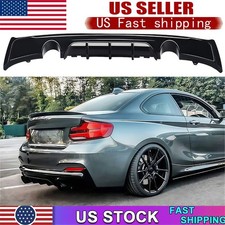 For Bmw F22 F23 230i M240i M Sport 2014-19 Gloss Black Rear Bumper Diffuser Lip