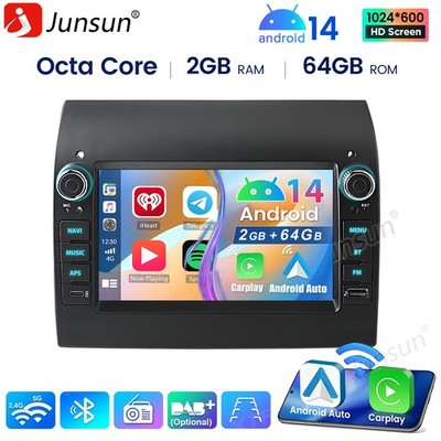 7  Autoradio Für Fiat Ducato Peugeot Boxer Citroen Jumper 06-2024 GPS Navi 2+64G