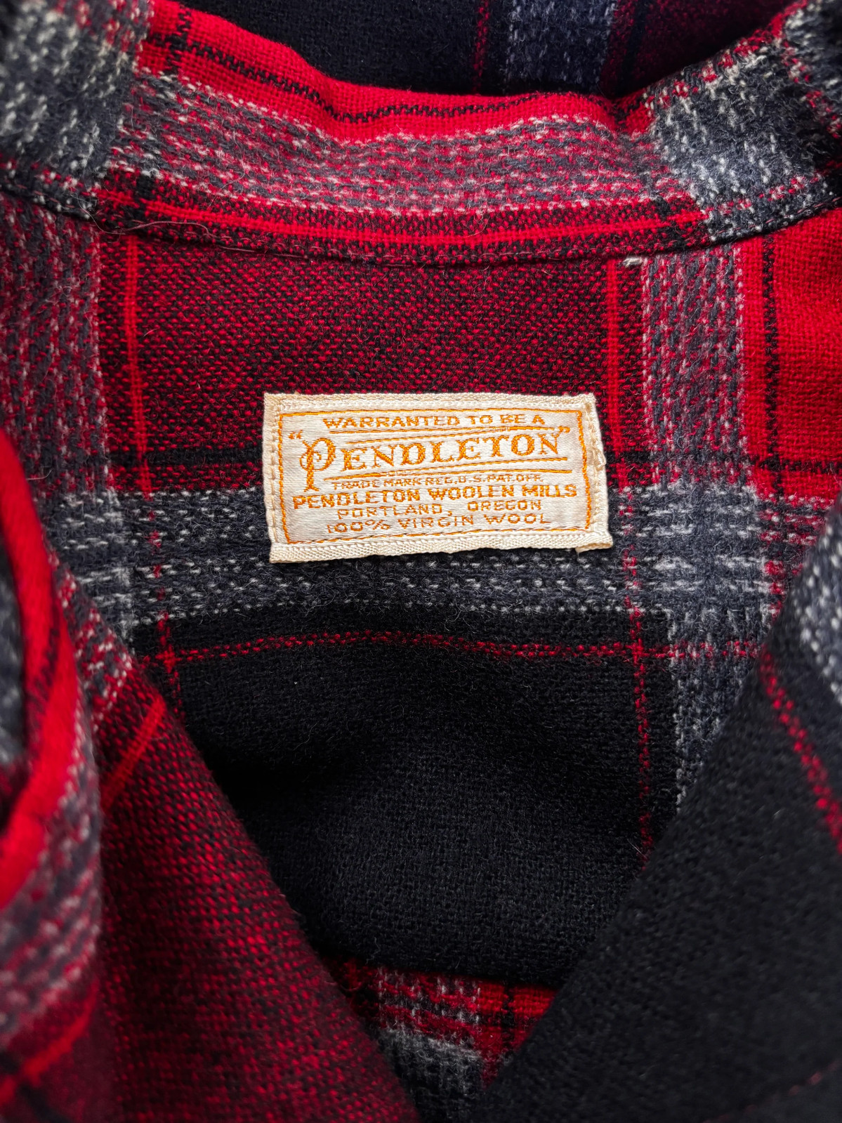 Pristine 1950s Pendleton 49er Red Plaid Wool Chor… - image 5
