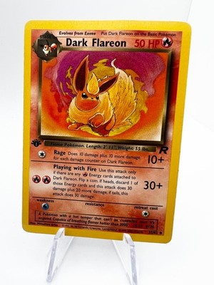 Dark Flareon - 35/82 - Pokémon Team Rocket 1st Edition - MP slight crease