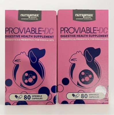 Proviable DC 80 Capsules Cats & Dogs Digestive Health x 2-PACK