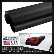 12"x71" Medium Black Lens Vinyl Protection Wrap Film For Headlight Taillight