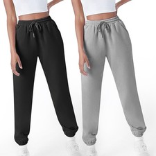 Women Jogger Athletic Pant Comfort Fit Gym Work Out Drawstring Fleece Sweatpants