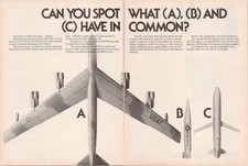 Boeing Vintage Magazine Ad B-52 SRAM ALCM Aircraft Missile 1979