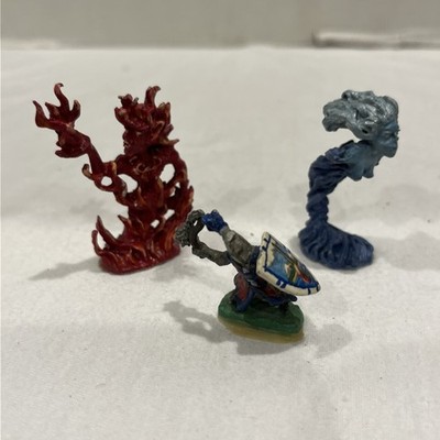 Vintage D&D Elemental Figures And Knight
