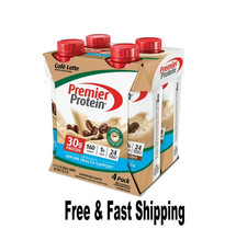 Premier Protein Shake, Caf Latte, 30g Protein, 11 fl oz, 4 Ct Fast Shipping