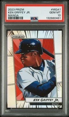 🔥🔥🔥PSA 10🔥🔥🔥2023 Prizm Manga KEN GRIFFEY JR Case Hit #MGA1