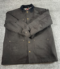 Wrangler Mens Work Jacket Brown Blanket Lined Long Sleeve Size Large