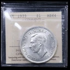 1939 $1 ICCS MS64 Canada Silver Dollar Frosty Lustrous Blast White *Near GEM*