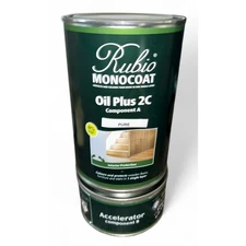Rubio Monocoat Oil Plus 2C Wood Finish Combo Kit, 1.3 Liter, Pure