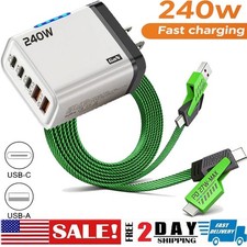 240W Supe Fast Charging USB Type C Wall Charger For Samsung iPhone Android Phone