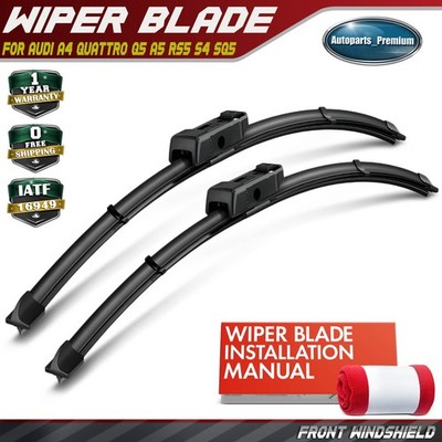 2x Front 24'' & 20'' Windshield Wiper Blades for Audi A4 Quattro Q5 A5 RS5 S4 SQ5