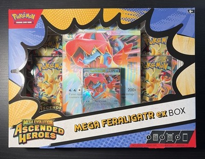 Pokemon Mgea Evolution Ascended Heroes Ex Box  Mega Feraligatr