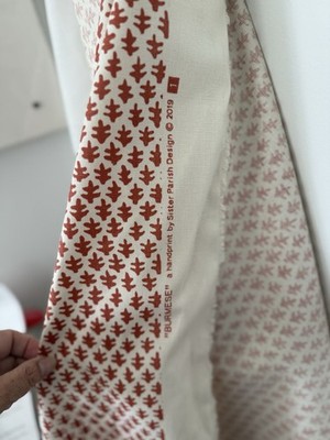 Sister Parish Burmese Fabric Spice  ($275/yd retail) Linen Cotton  ~8 Yds Avail