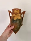 Vintage Roseville Pottery Brown Clematis Wall Pocket