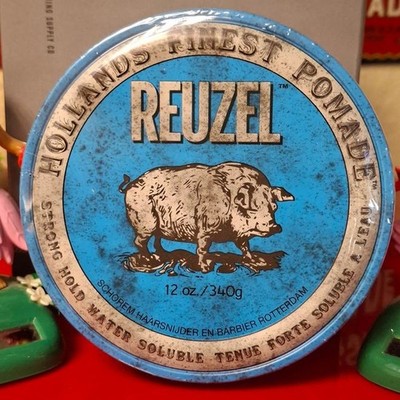 XL Reuzel Pomade Blue Strong Hold Wasserlöslich  340.   100gr.=11,75E