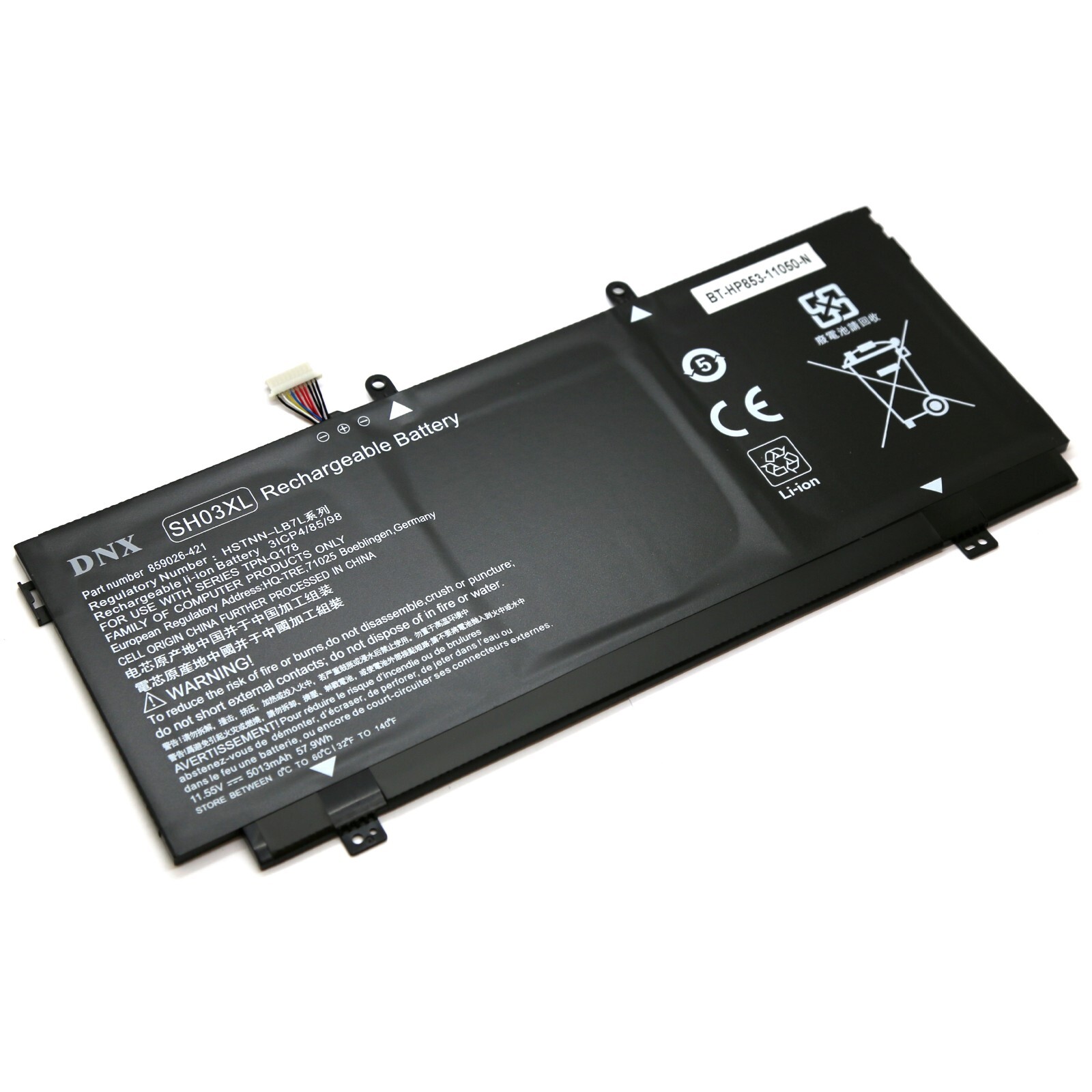 Batterie interne pour ordinateur HP Envy 13-AB021NF 13-AB022NF 13-AB023NF 11.55V 5013mAh