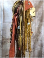 Authentic Captain Jack Sparrow Wig Costume Replica Hand Made Pirates Caribbean