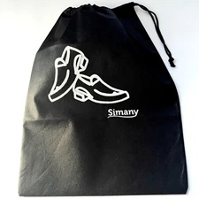 2pc Men Travel SHOE BAGS Draw String Golf storage Non-Woven Fabric 16" x 12"