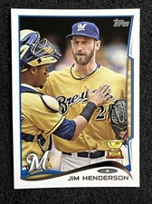 JIM HENDERSON #181 2014 Topps Baseball QTY Milwaukee Brewers