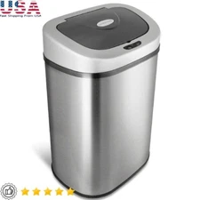 Touchless Motion Sensor Trash Can 21 Gal Stainless Steel Automatic Soft Close US