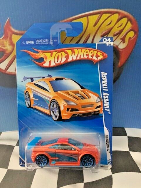 Hot Wheels 2010 HW Nightburnerz 4/10 092 Asphalt Assault Orange J5_Blue