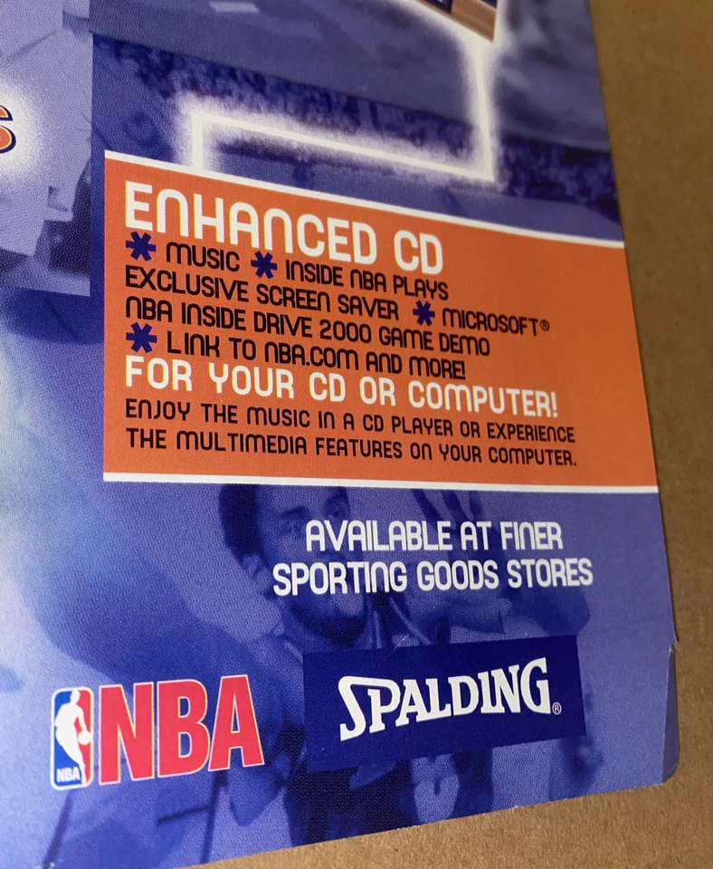 Винтаж 2000 Коби Брайант NBA Slam джемы печати объявление #8 Lakers баскетбол Spalding - Изображение 3 из 4